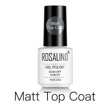 ROSALIND 4PCS Top Base Coat Gel Nail Polish Set For Nails Semi Permanent Primer For Nail art Matt Top Coat base coat Nail Gel Polish